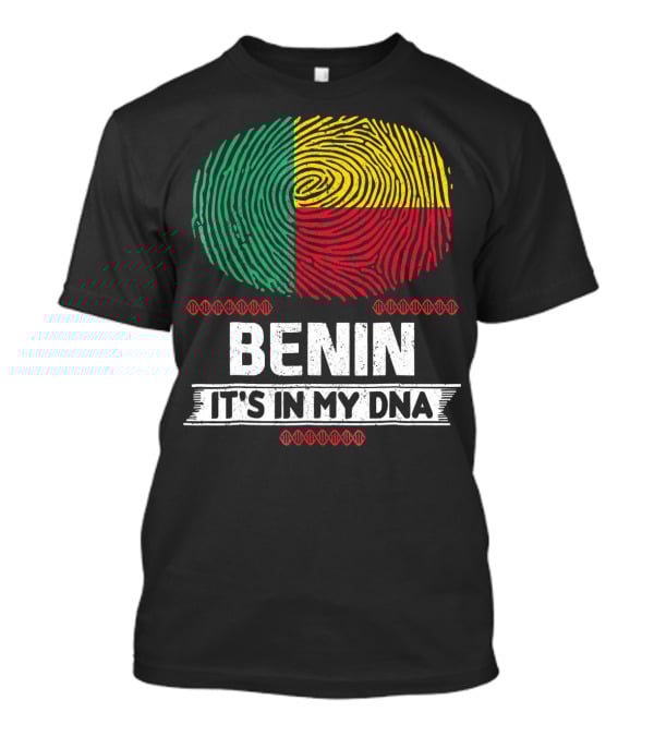 Benin It's In My DNA Beninese Flag Fingerprint T-Shirt