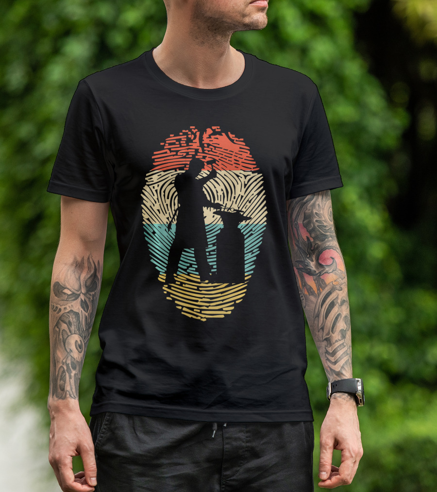 Fingerprint Retro BLACKSMITH Silhouette Craftsmanship T-Shirt