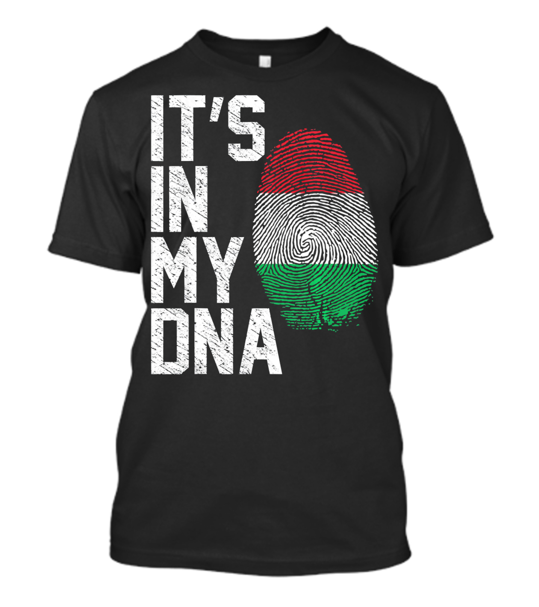 It's In My DNA Italian Italy Flag Fingerprint T-Shirt