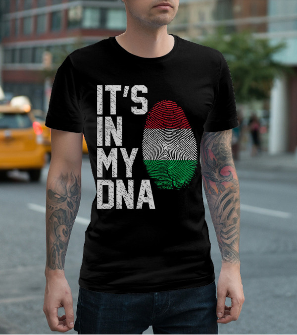 It's In My DNA Italian Italy Flag Fingerprint T-Shirt