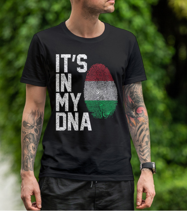 It's In My DNA Italian Italy Flag Fingerprint T-Shirt