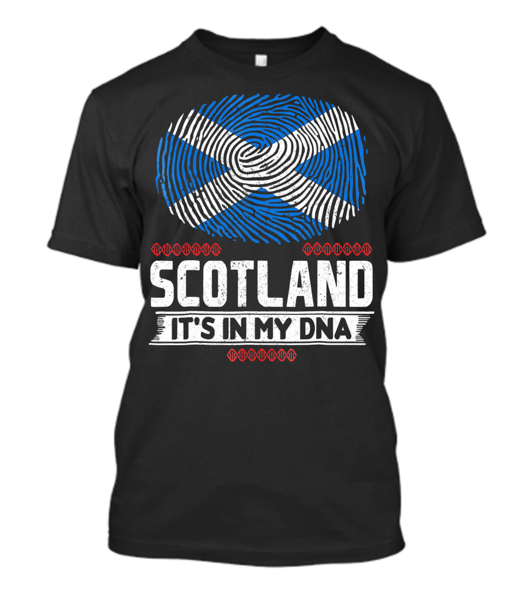 SCOTLAND It's In My DNA Scottish Flag Fingerprint T-Shirt