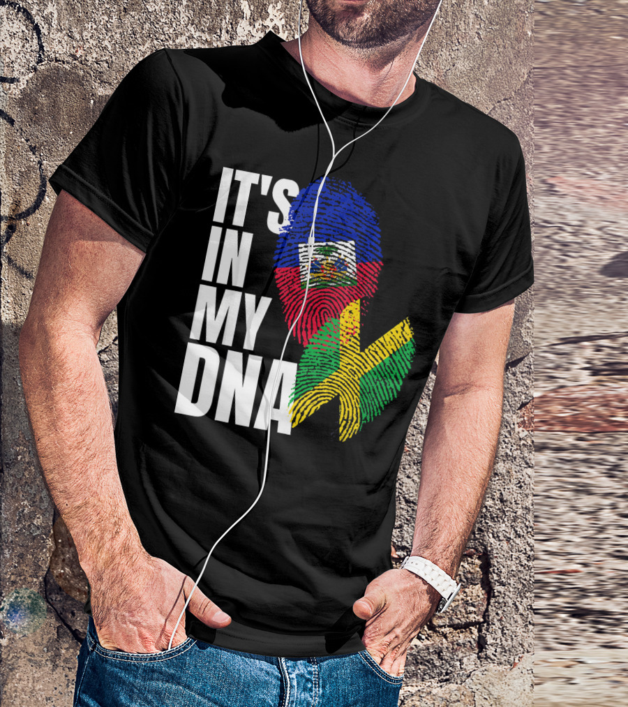 Jamaican Haitian Mix It's In My DNA Flag Heritage T-Shirt