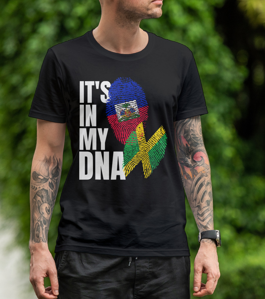 Jamaican Haitian Mix It's In My DNA Flag Heritage T-Shirt