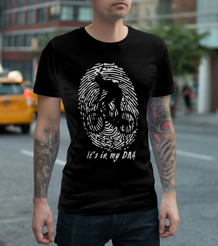 MTB It's in My DNA Fingerprint Cyclist T-Shirt
