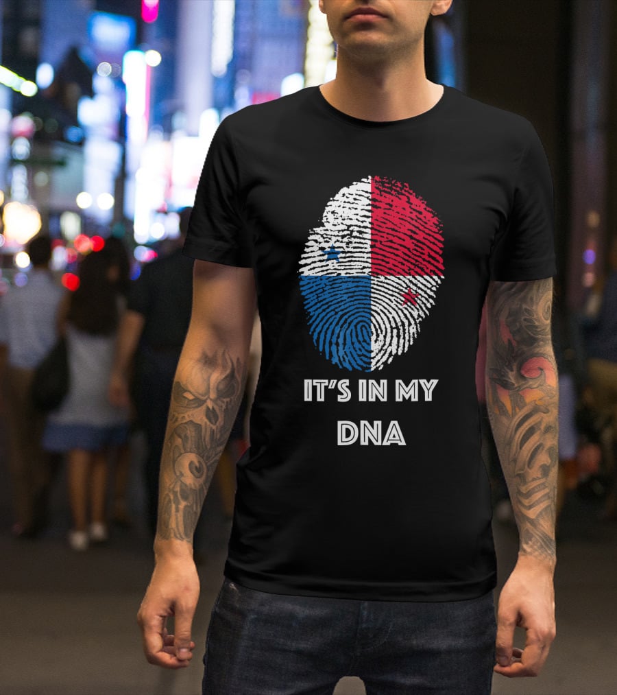 Panama Flag Fingerprint It's In My DNA T-Shirt