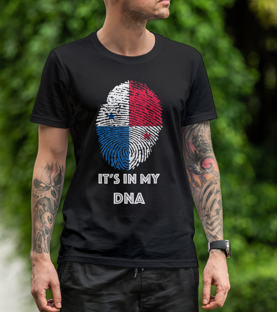 Panama Flag Fingerprint It's In My DNA T-Shirt