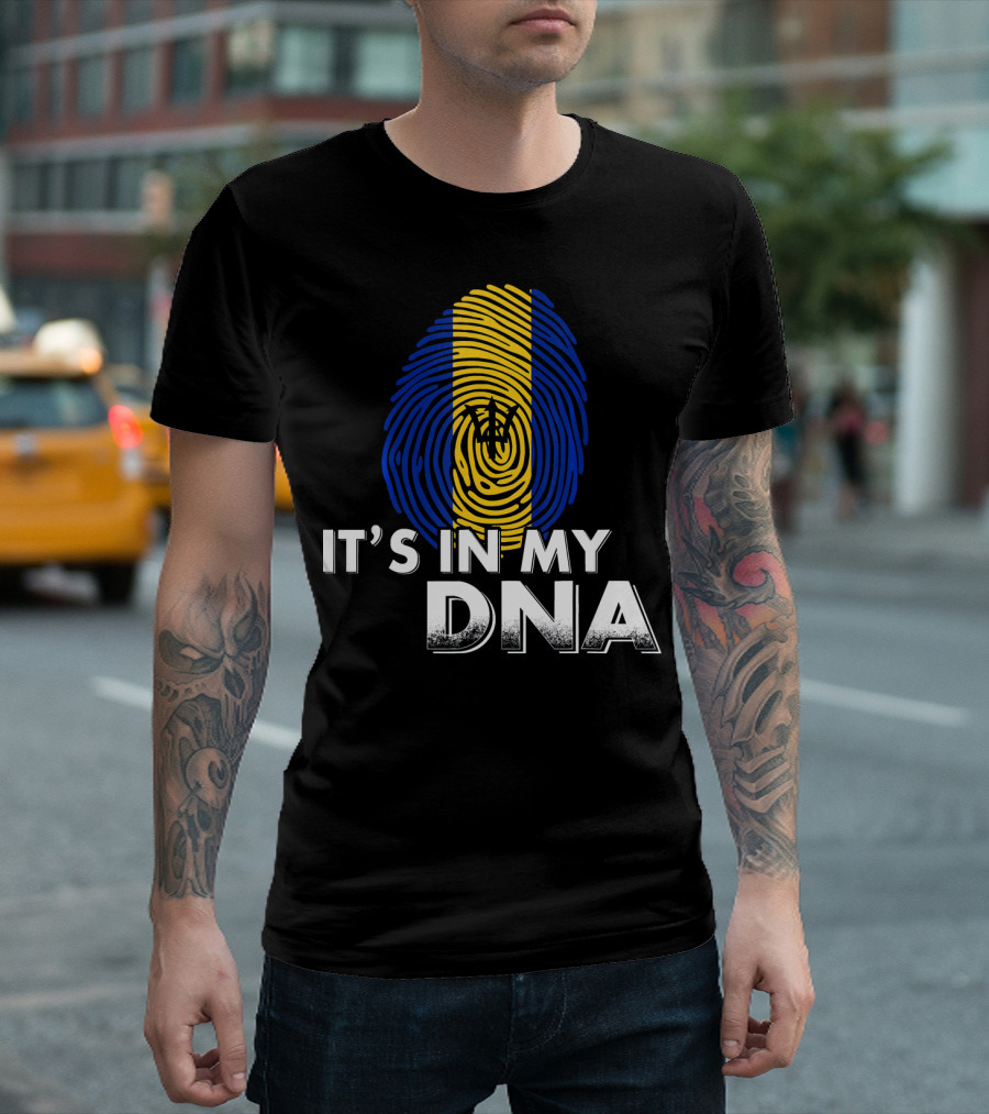 Barbados It's In My DNA Fingerprint Flag T-Shirt
