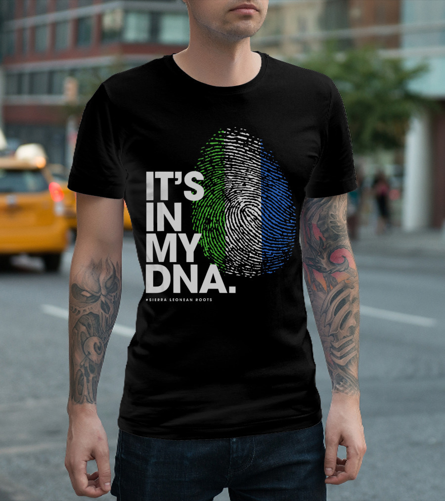 IT'S IN MY DNA Sierra Leonean Roots Fingerprint T-Shirt