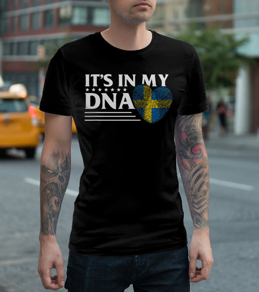 It's In My DNA Swedish Flag Heart Swede T-Shirt
