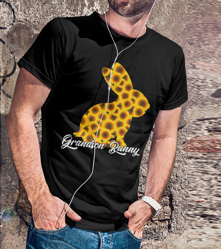Grandson Bunny Sunflower Floral T-Shirt