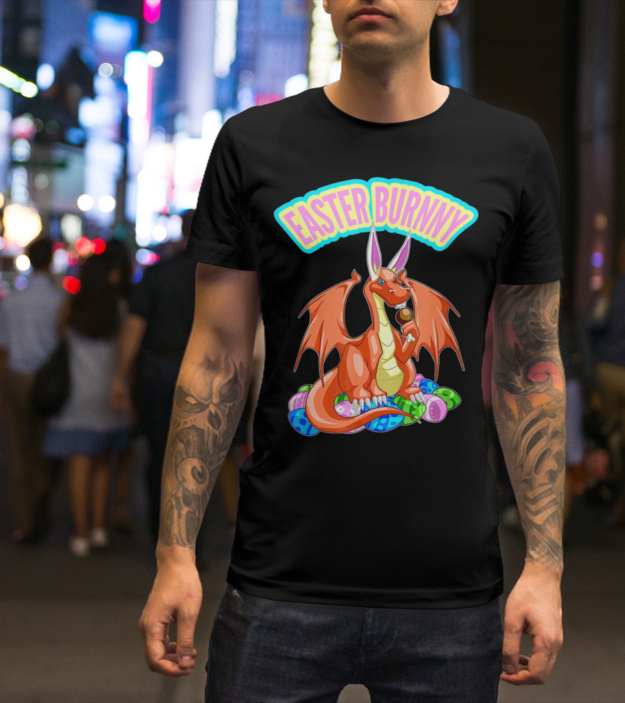 Easter Burnny Dragon With Eggs And Candy T-Shirt