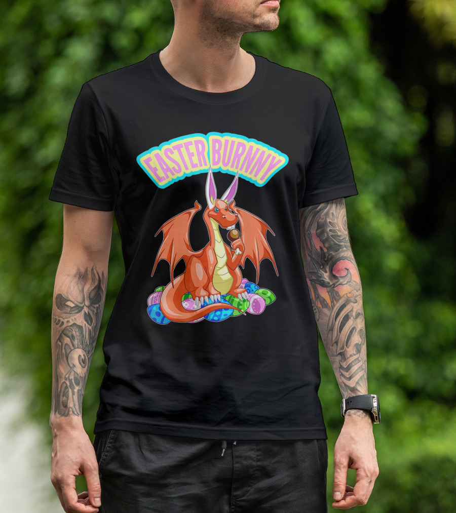 Easter Burnny Dragon With Eggs And Candy T-Shirt
