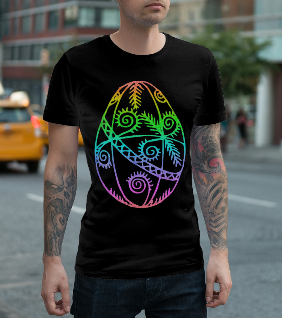 Easter Egg Rainbow Color Spiral T-Shirt
