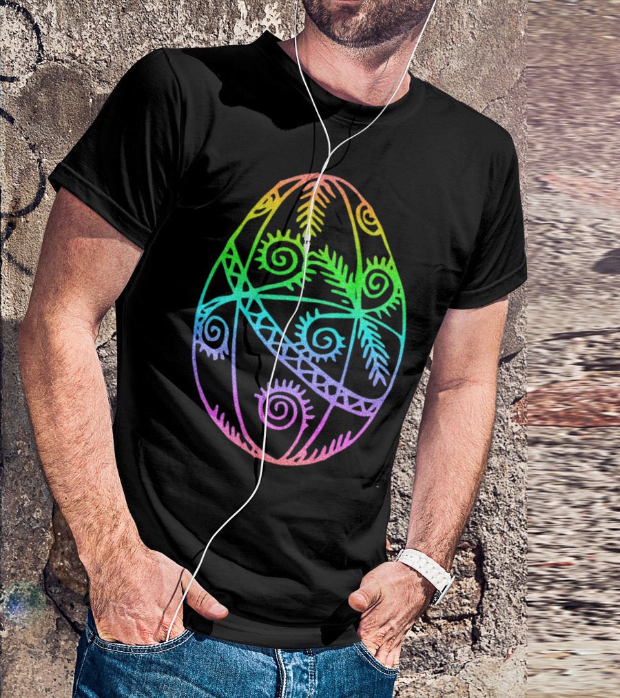 Easter Egg Rainbow Color Spiral T-Shirt