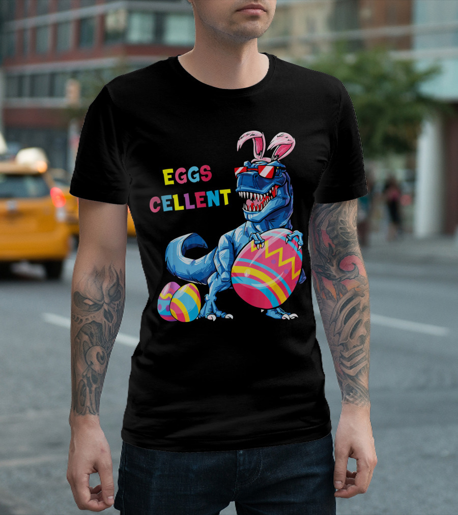 Eggscellent Easter Bunny Dinosaur Rex T-Shirt