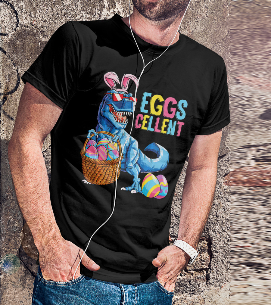 EGGSCELLENT Dinosaur Easter Bunny Rex T-Shirt