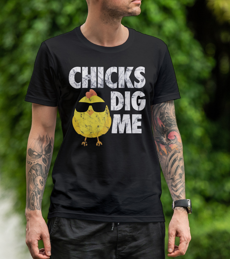 Kids Cute Easter Chicks Dig Me Sunglasses Chicken T-Shirt