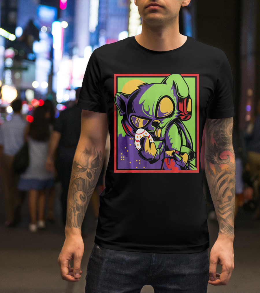 Easter Bunny Rabbit Egg Neon Pop T-Shirt