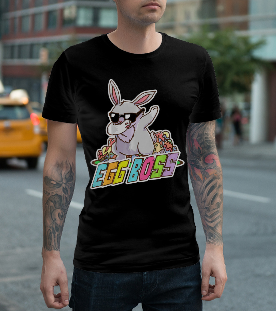 EGG BOSS Easter Bunny Dabbing Sunglasses T-Shirt