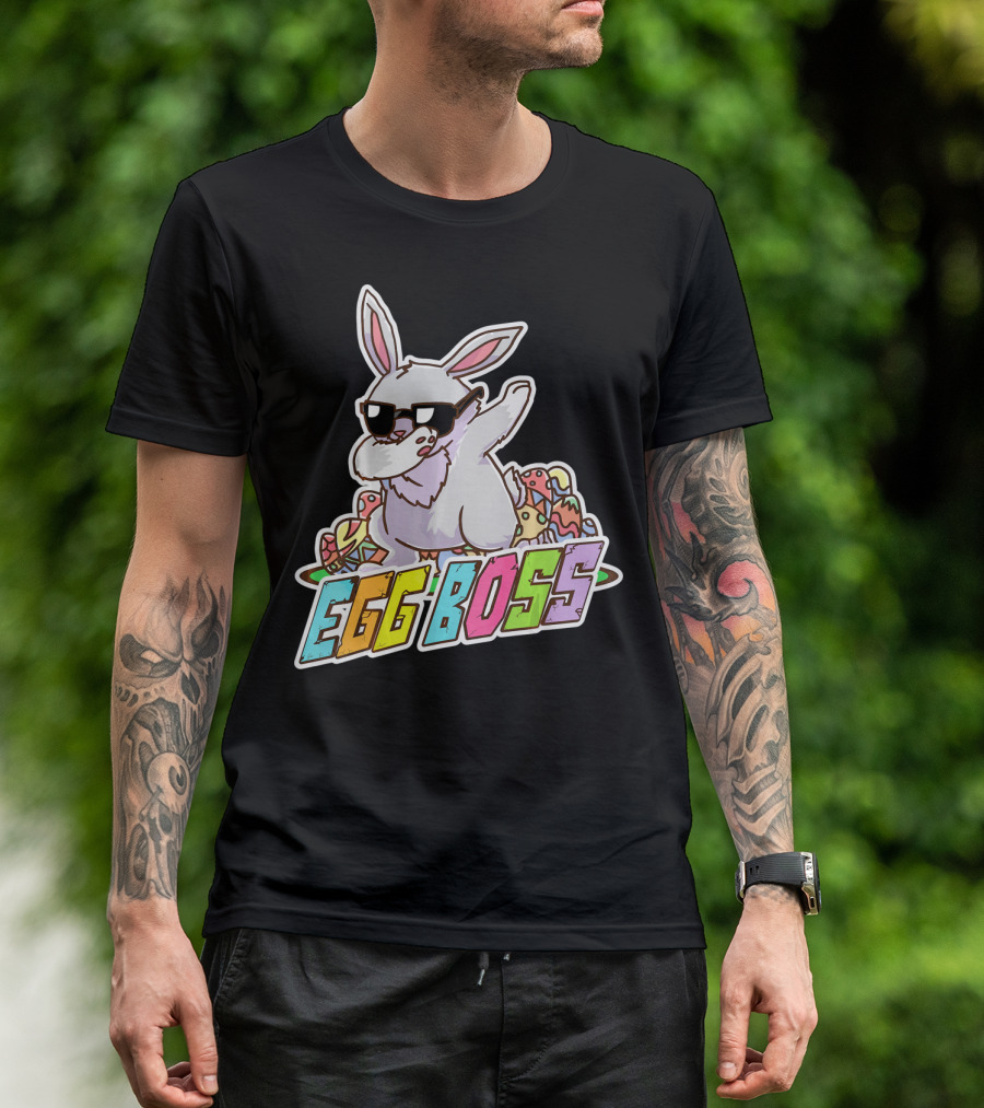EGG BOSS Easter Bunny Dabbing Sunglasses T-Shirt