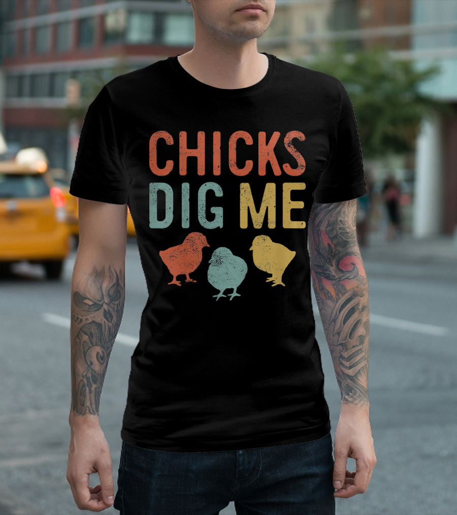 Chicks Dig Me Kids Easter Chicks T-Shirt