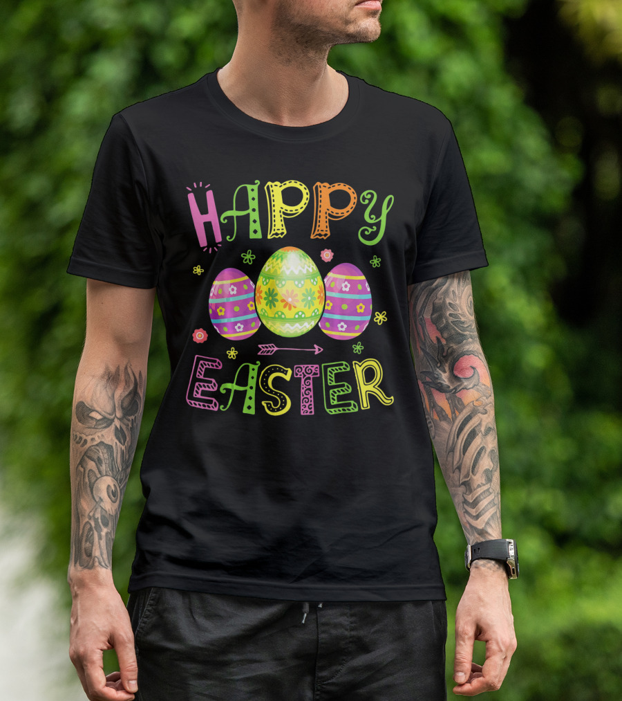 Happy Easter Egg Colorful T-Shirt