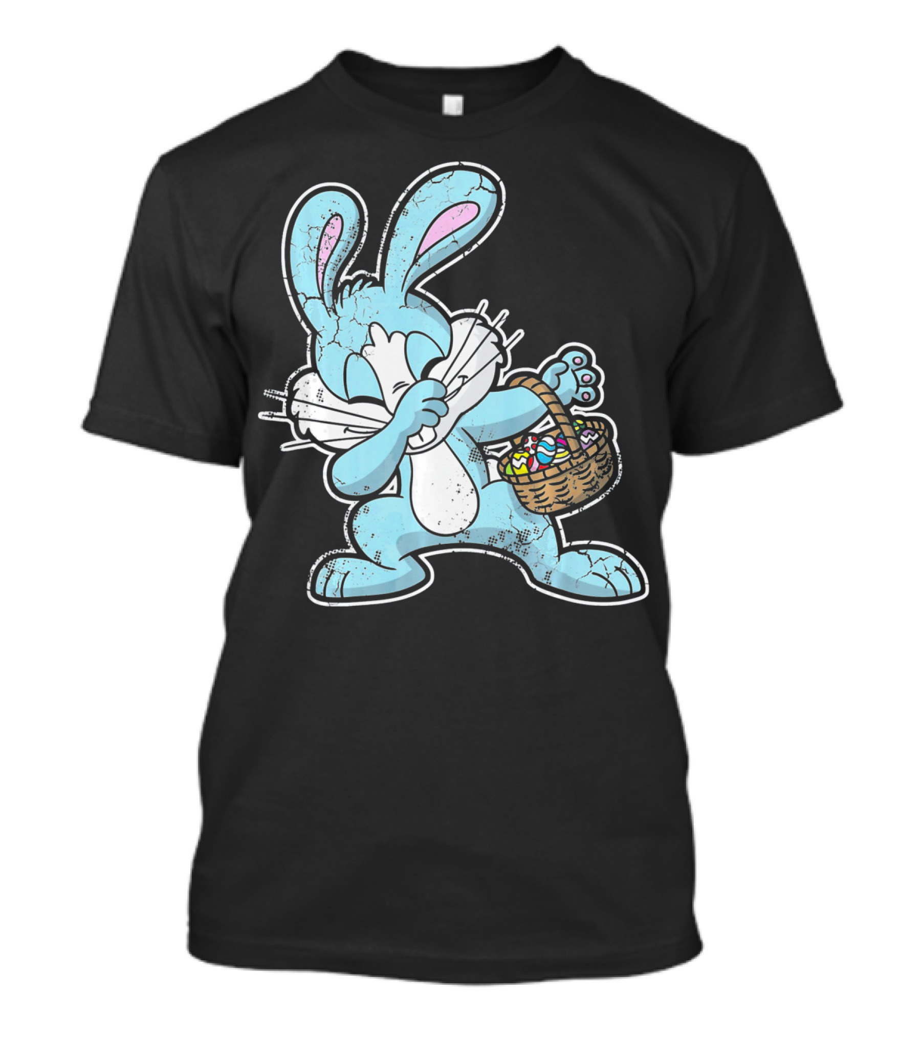 Dabbing Easter Bunny With Basket Of Eggs T-Shirt