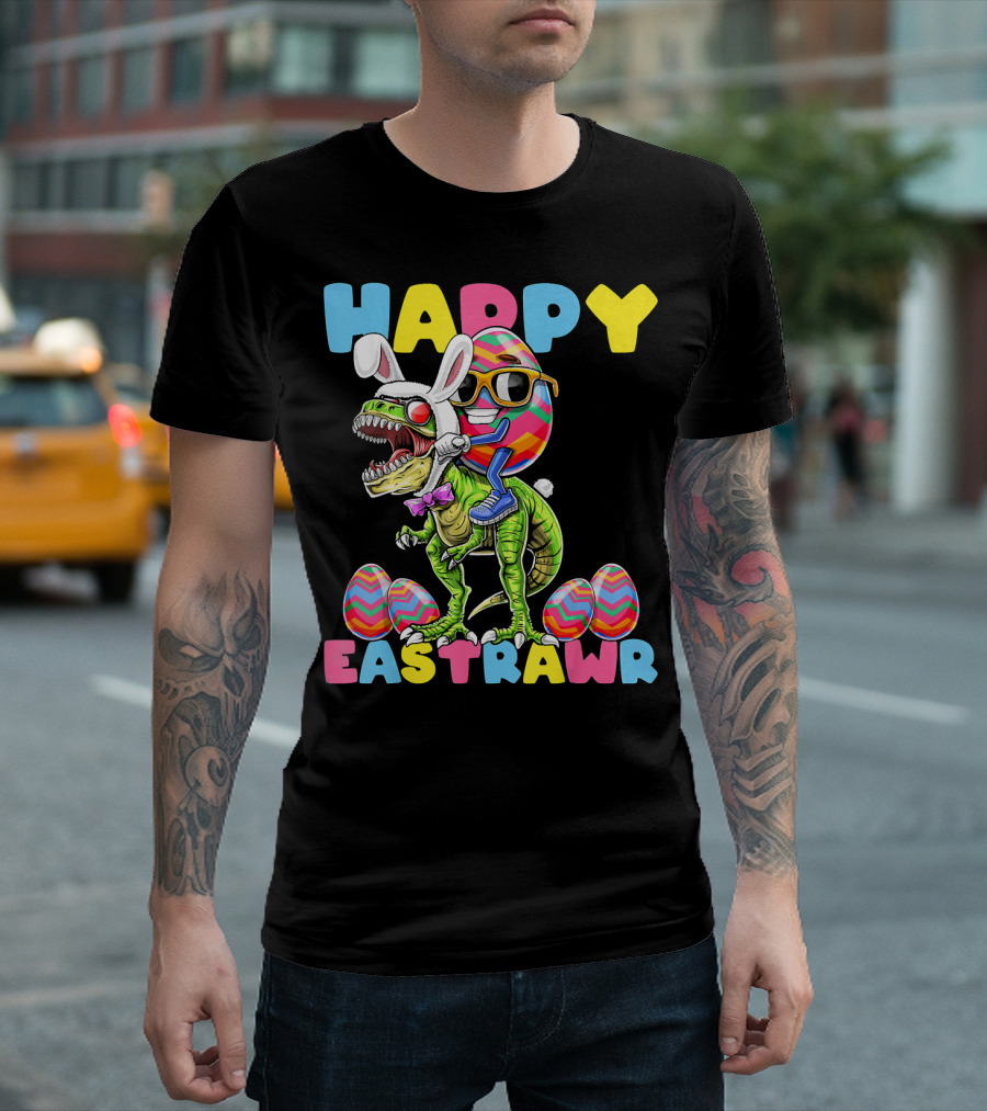 HAPPY EASTRAWR BUNNY DINOSAUR EGG RABBIT T-Shirt