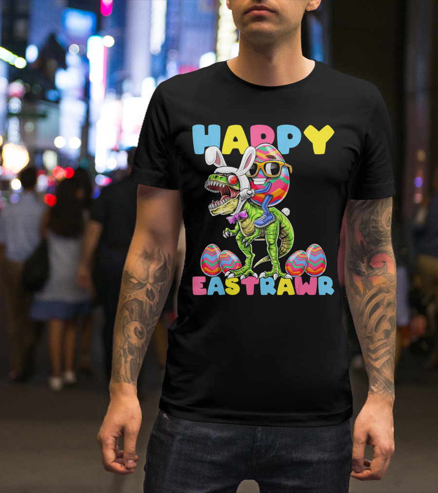HAPPY EASTRAWR BUNNY DINOSAUR EGG RABBIT T-Shirt