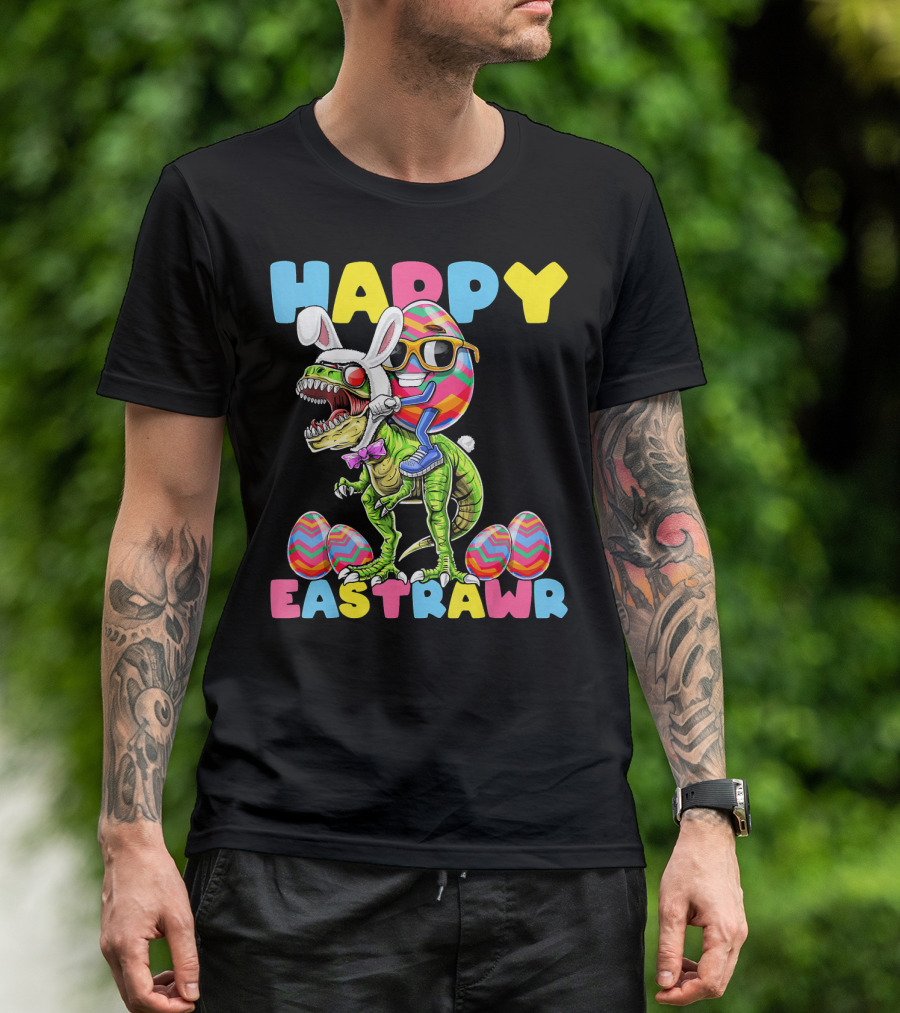 HAPPY EASTRAWR BUNNY DINOSAUR EGG RABBIT T-Shirt