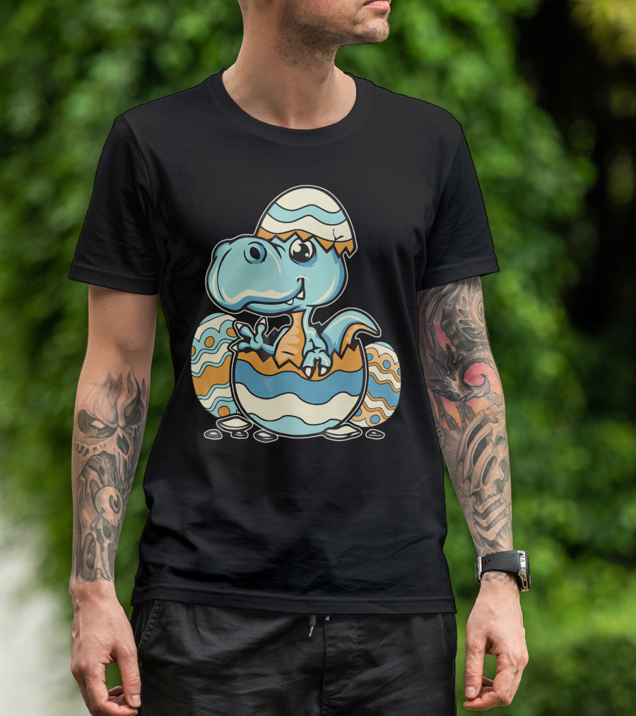 Dinosaur Hatchling In Easter Egg Delight T-Shirt