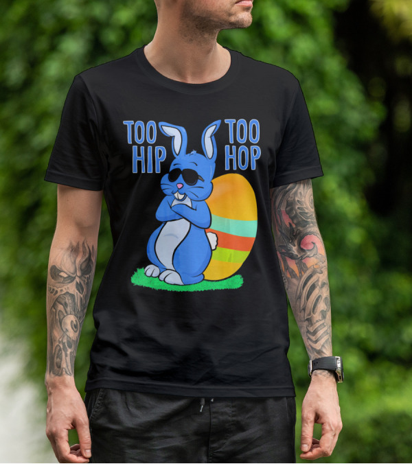 Too Hip Too Hop Easter Bunny Egg Girls Kids T-Shirt