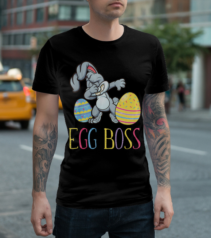 Dabbing Bunny Egg Boss Easter Fun T-Shirt