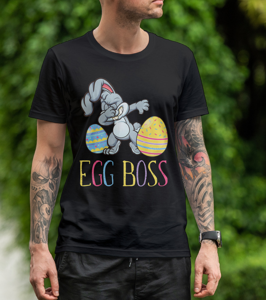 Dabbing Bunny Egg Boss Easter Fun T-Shirt