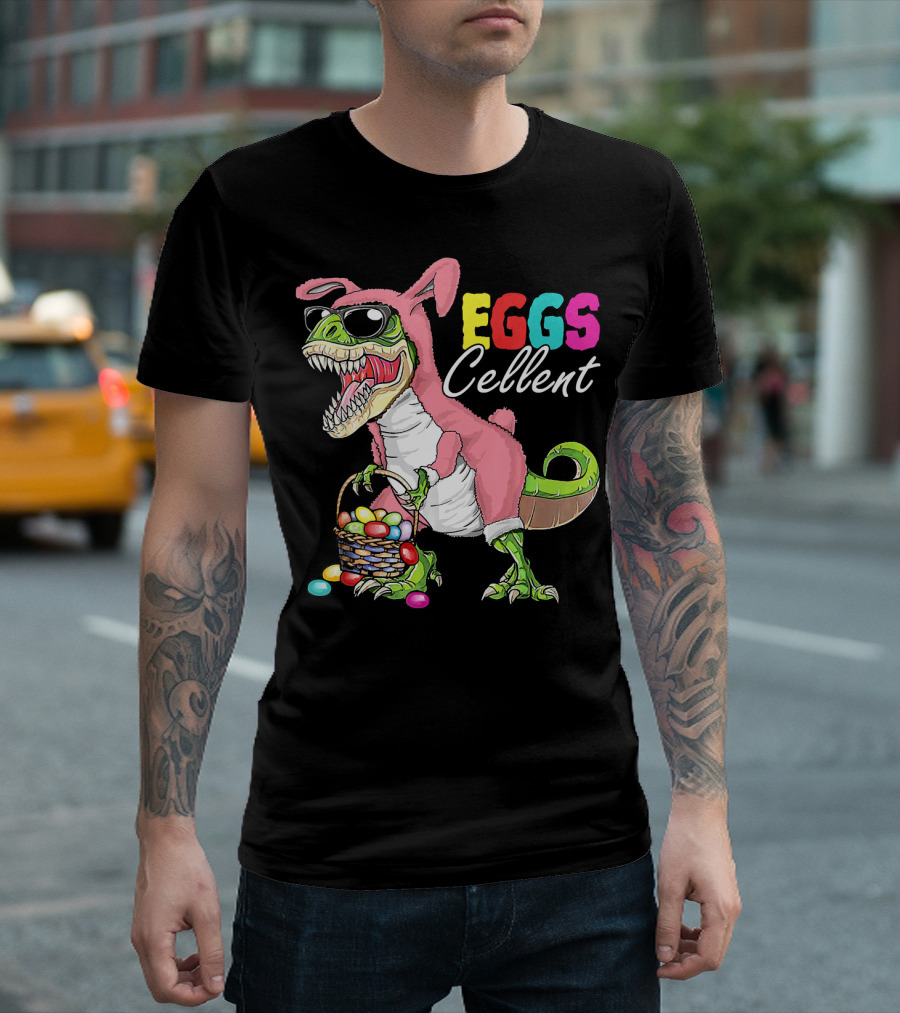 EGGS Cellent Dinosaur Easter Rex Bunny T-Shirt