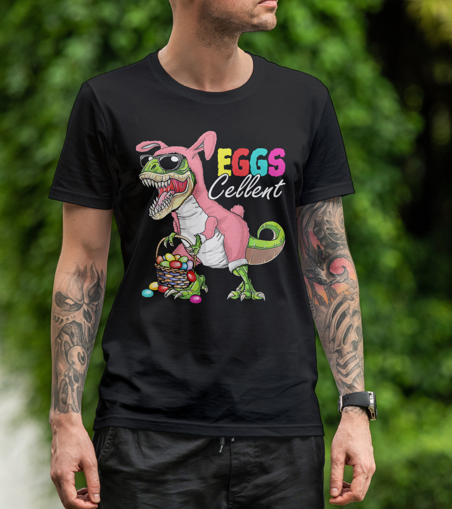 EGGS Cellent Dinosaur Easter Rex Bunny T-Shirt
