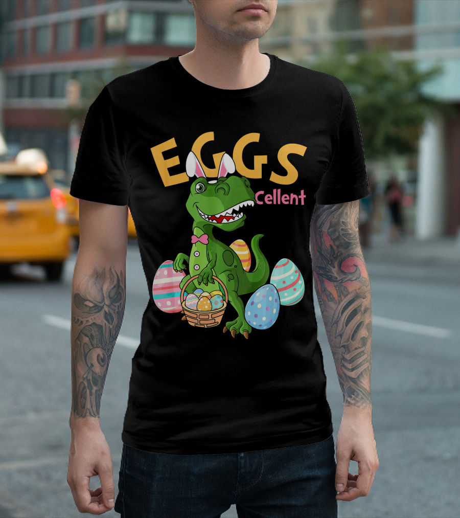 EGGSCellent Easter Bunny Rex Dinosaur T-Shirt