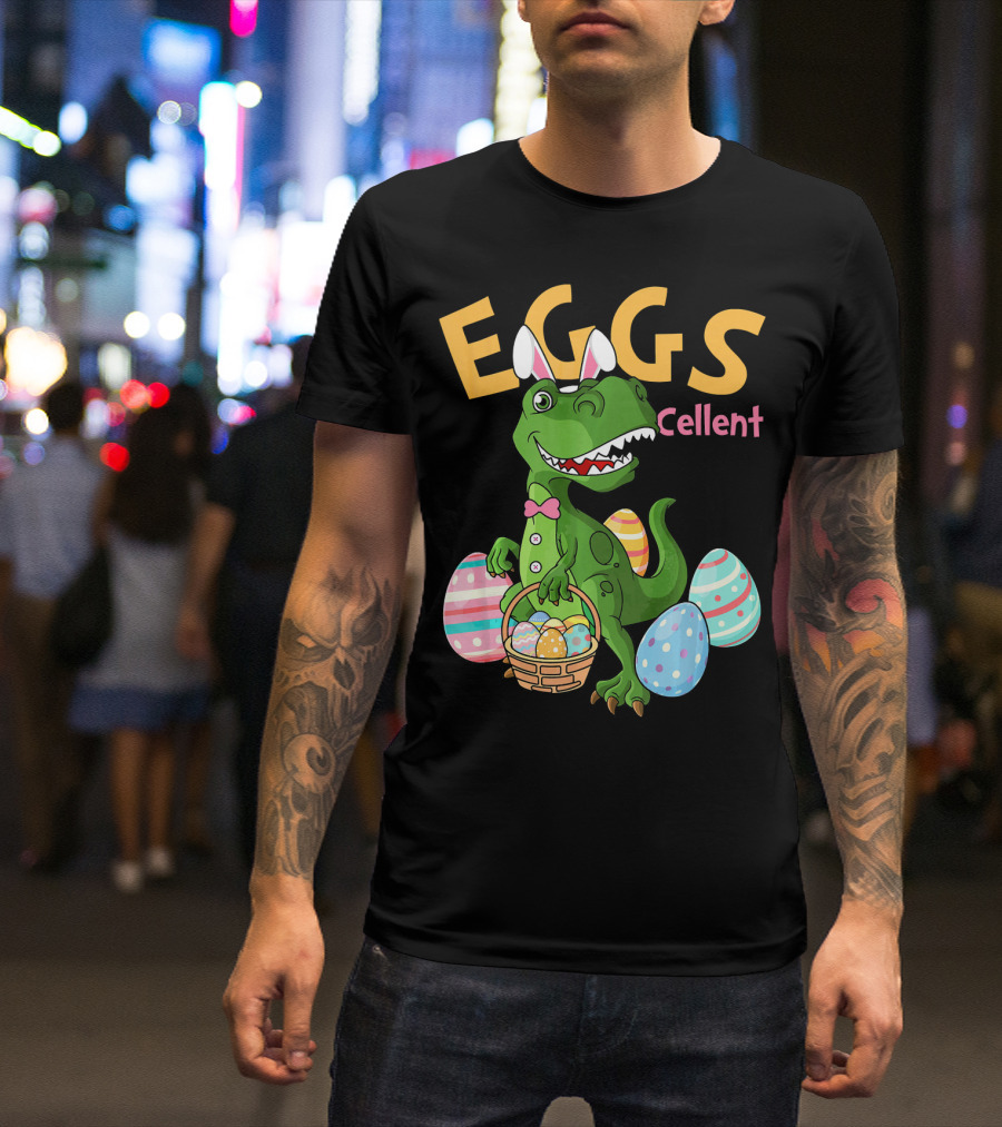 EGGSCellent Easter Bunny Rex Dinosaur T-Shirt