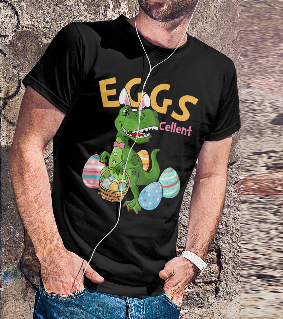 EGGSCellent Easter Bunny Rex Dinosaur T-Shirt