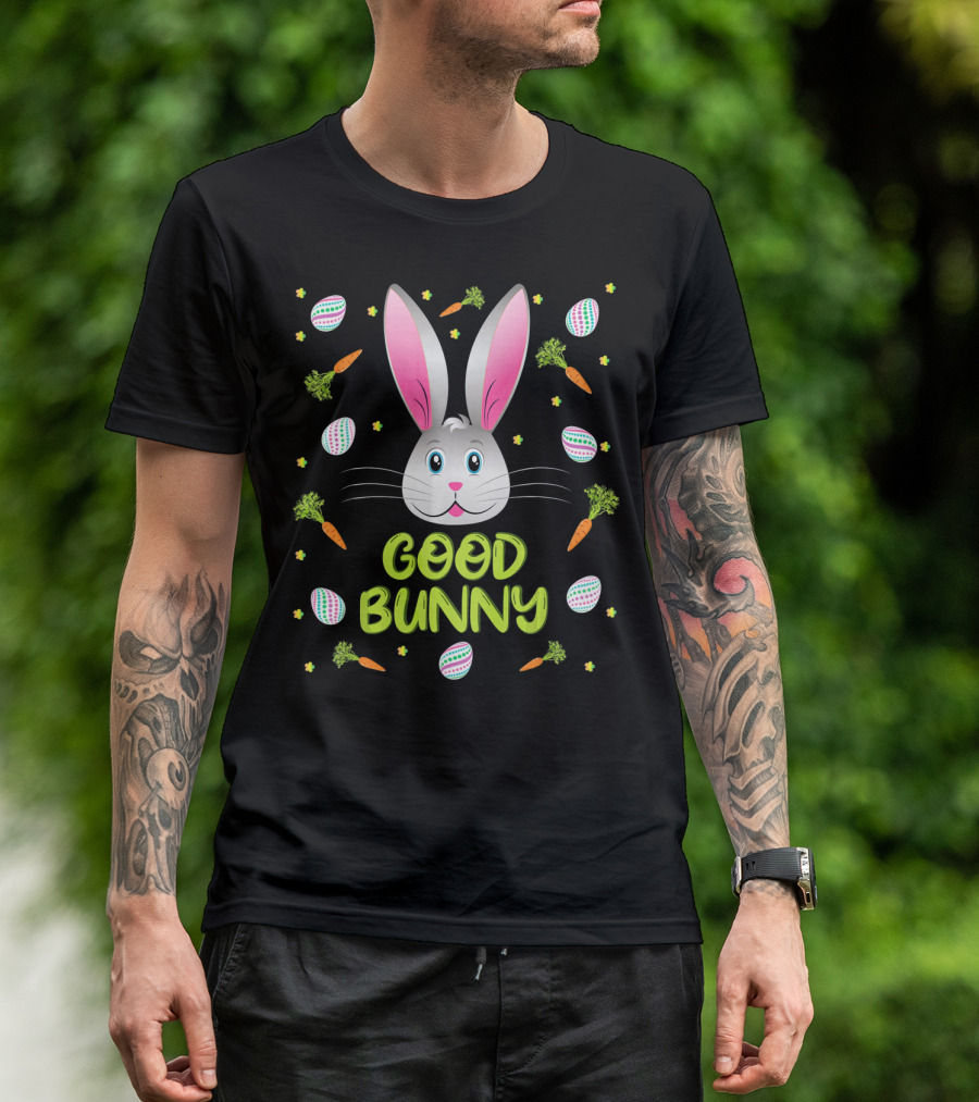 Good Bunny Easter Egg Carrot Fun T-Shirt