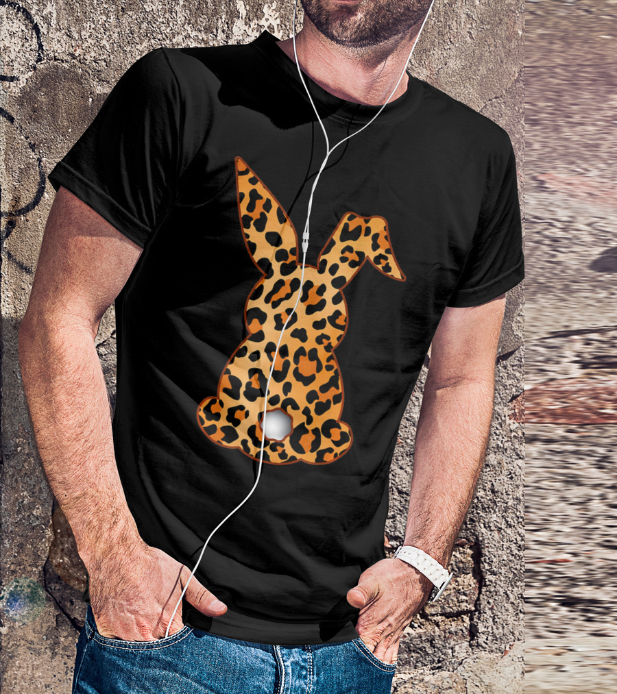 Bunny Leopard Print Floral Pattern Rabbit T-Shirt