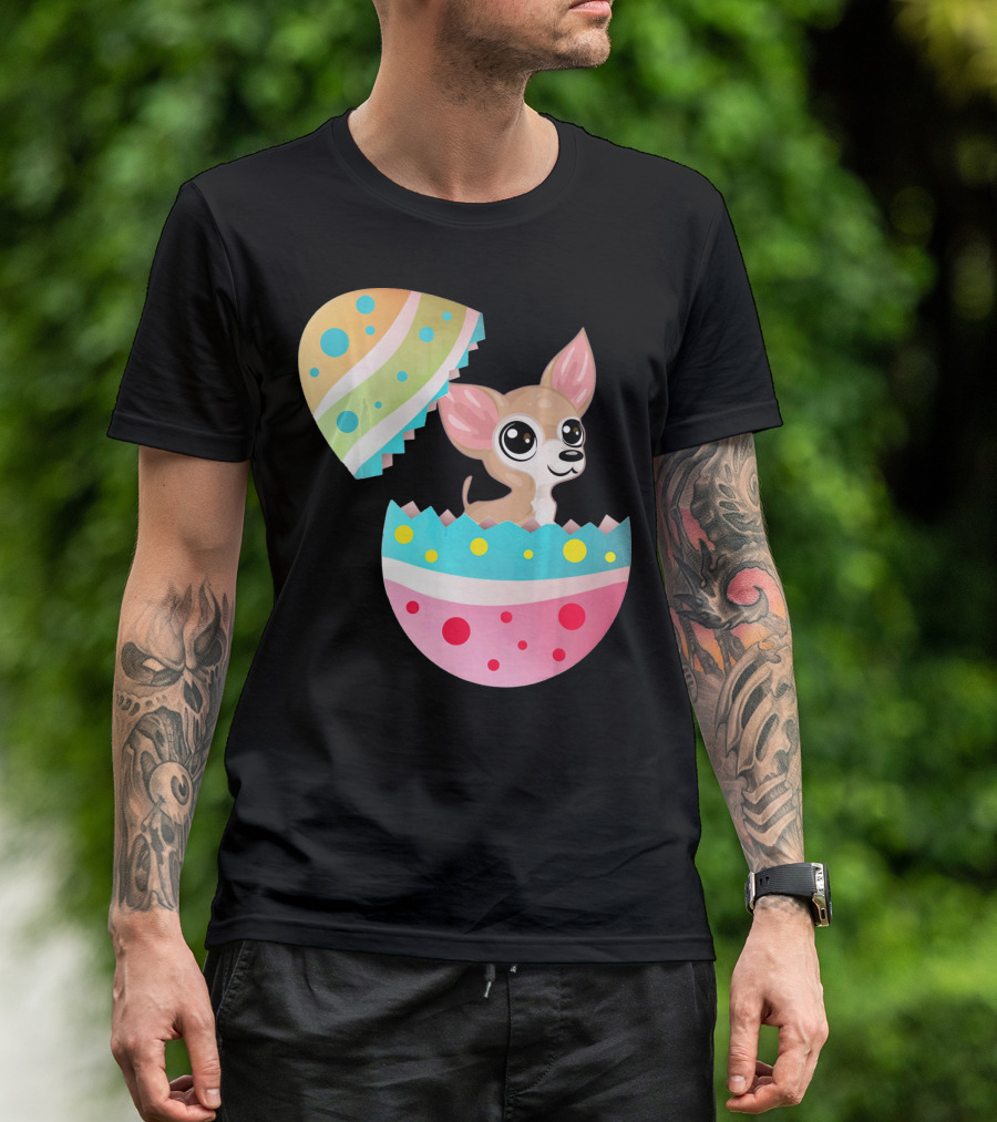Chihuahua Easter Egg Funny Chihu Happy Surprise T-Shirt