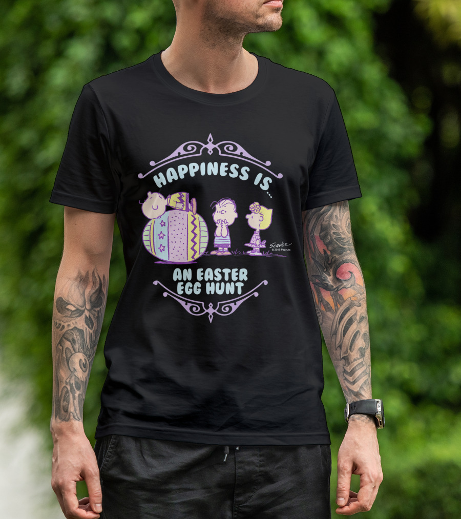 Happiness Is An Easter Egg Hunt Peanuts Charlie Brown T-Shirt