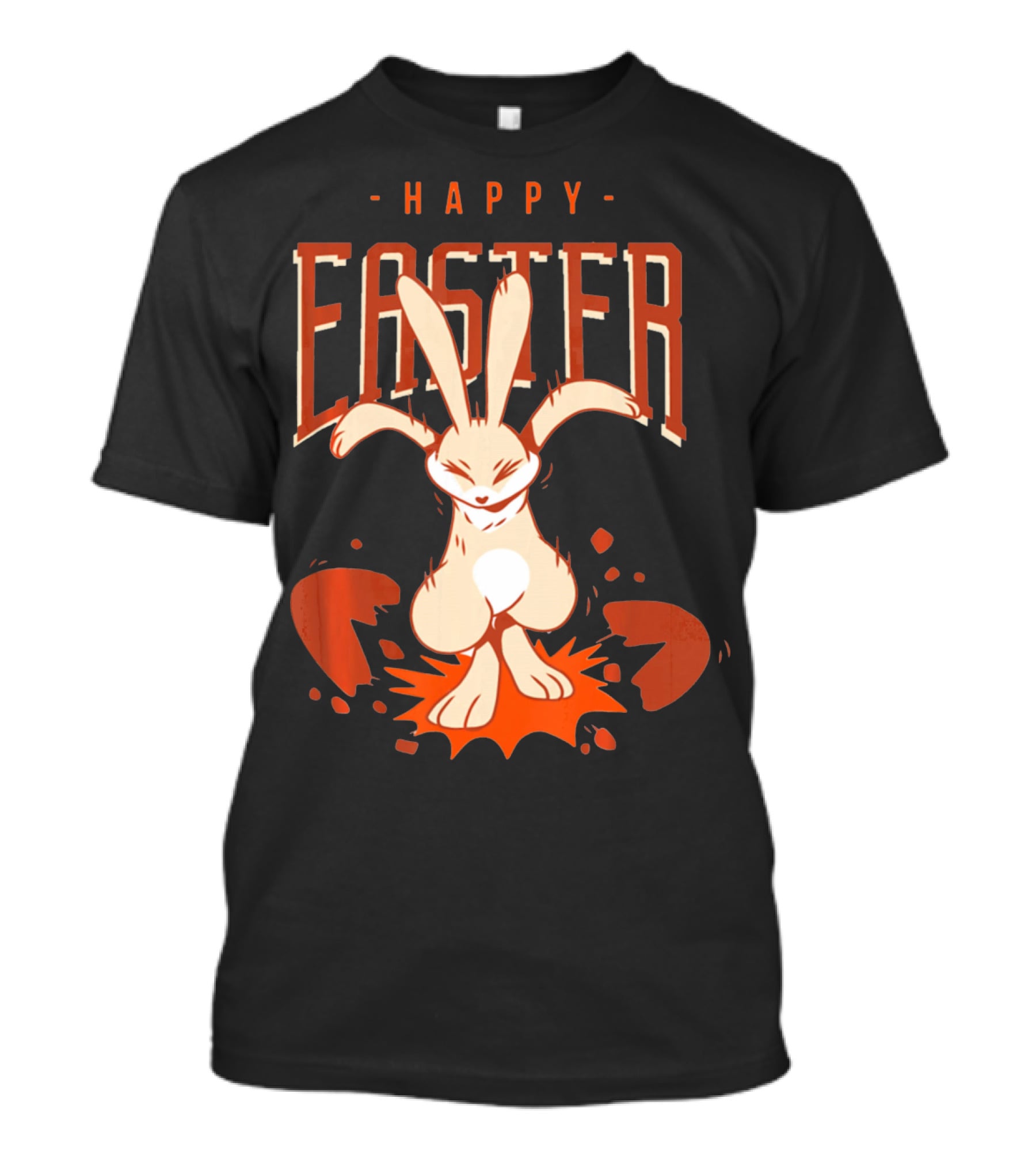 Happy Easter Bunny With Cracked Egg T-Shirt