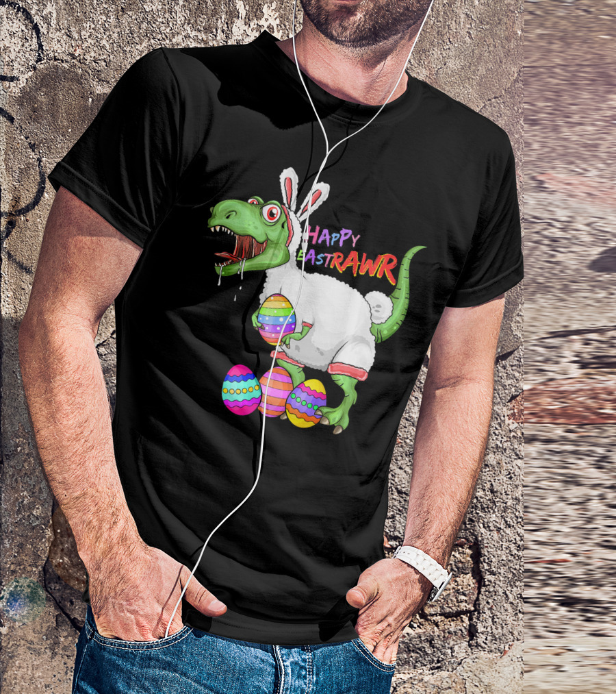 Happy Eastrawr Dinosaur Rex Easter Eggs Bunny Costume T-Shirt