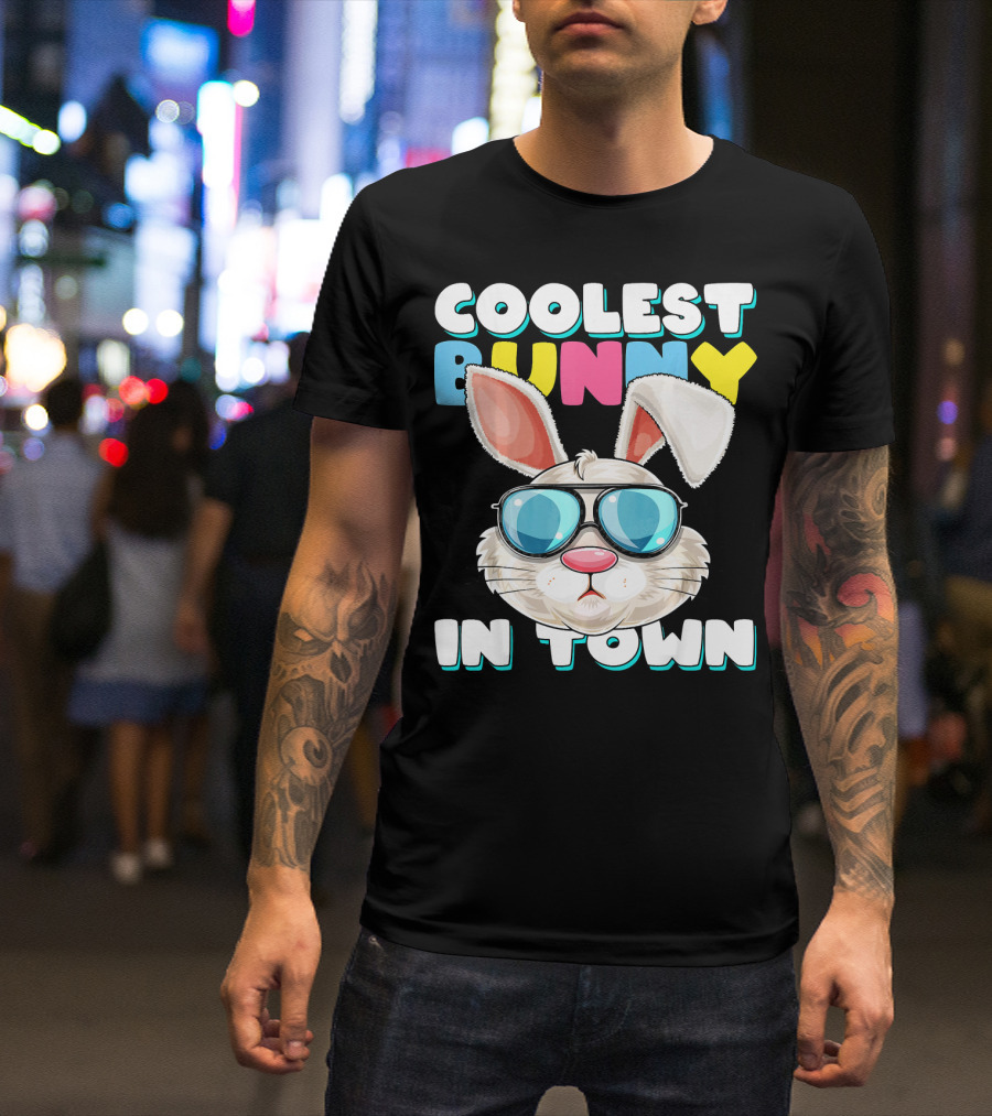 Coolest Bunny In Town Easter Bunny Costume T-Shirt