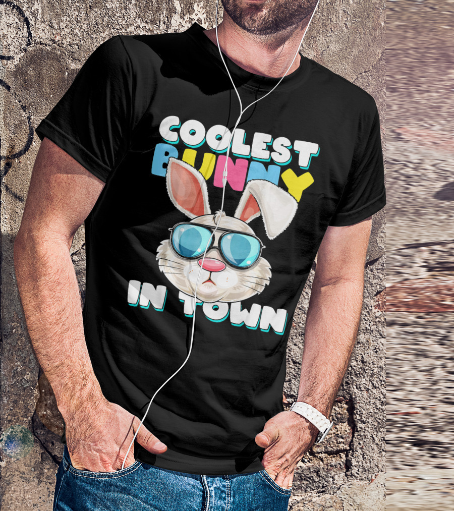 Coolest Bunny In Town Easter Bunny Costume T-Shirt