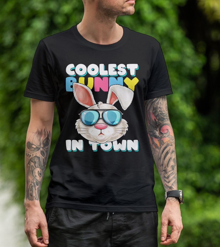 Coolest Bunny In Town Easter Bunny Costume T-Shirt