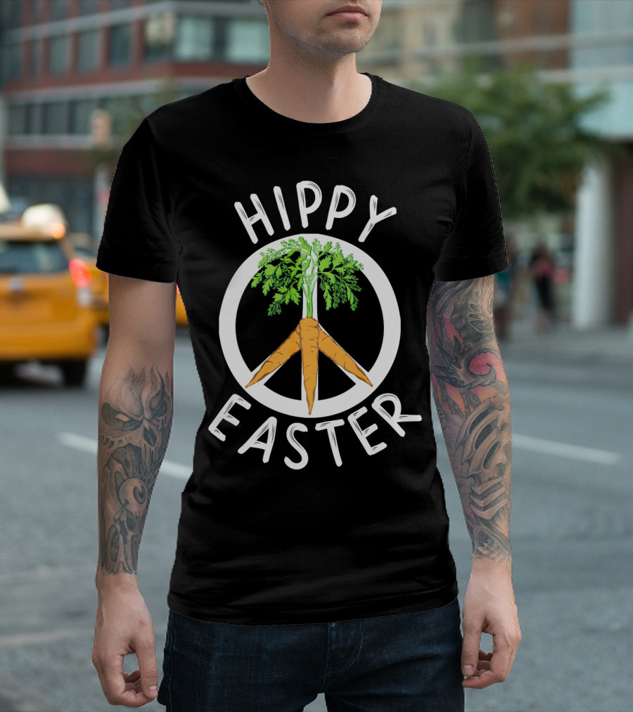 Hippy Easter Peace Carrot Boho T-Shirt